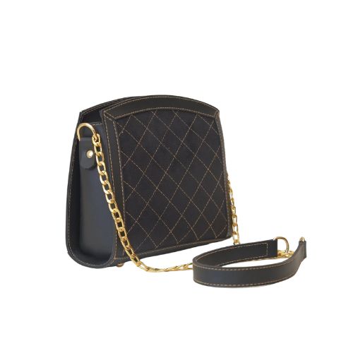 Lavenia Cross Body Bag with Gold Chain Strap