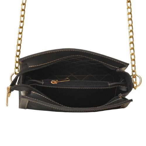 Lavenia Cross Body Bag with Gold Chain Strap